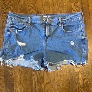 Old Navy Distressed Blue Denim Cutoff Shorts